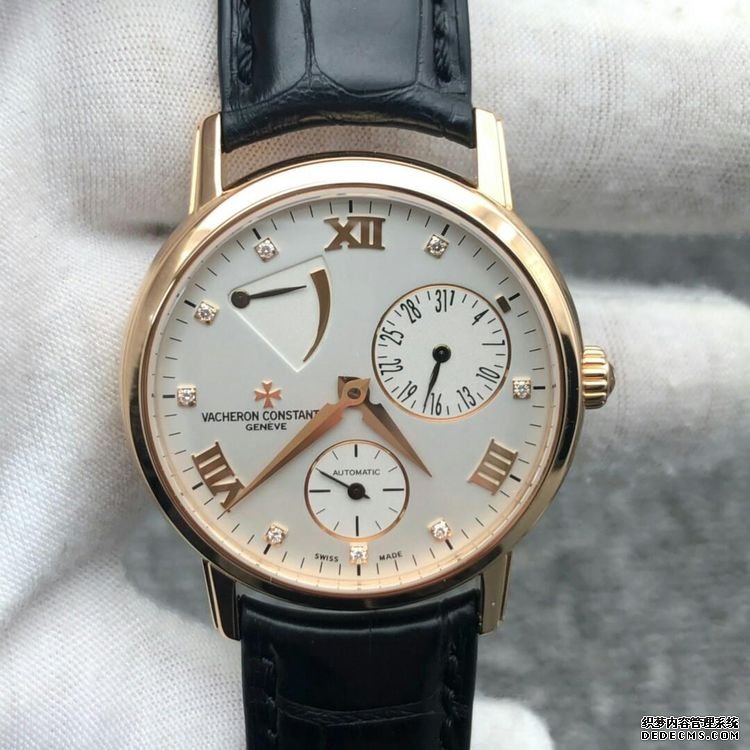 二手Vacheron Constantin 江詩丹頓傳承系列18K玫瑰金鑲鉆自動機械男士腕表回收價格,回收多少錢